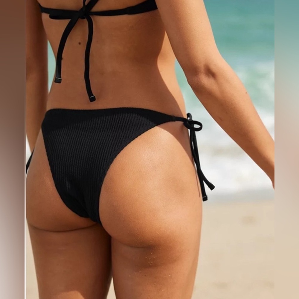 NWT Aerie Crinkle Cheekiest Tie Bikini Bottoms